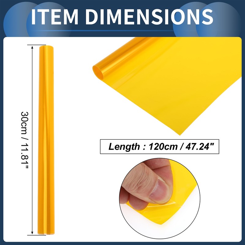 X AUTOHAUX Headlight Taillight Tint Film, Front Rear 47.24"x11.81" Car