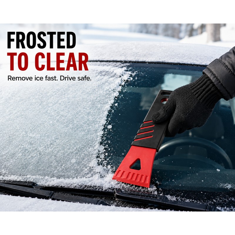 Heavy-Duty PVC Ice Scraper for Frost Removal - Manual Defrost