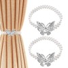 DIKABAO Curtain Tiebacks 2Pcs Butterfly Curtain Clips Adjustable Decorative Alloy