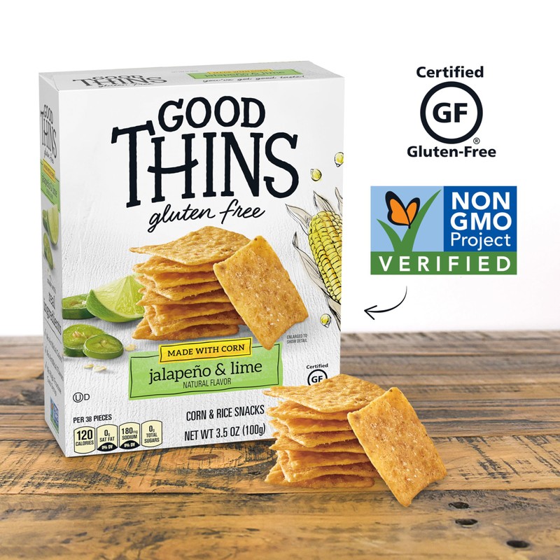 Good Thins Jalapeño & Lime Corn & Rice Snacks Gluten
