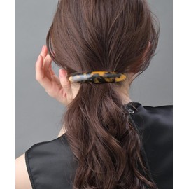 Vingtaine H-604-BR Elegant Simple Barrette Hair Accessory Brown