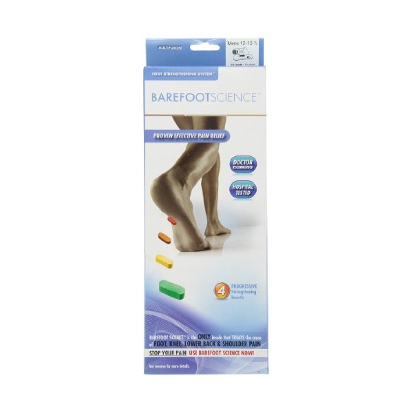 Barefoot Science 4 Step Multi Purpose Insoles, 3/4 Length, Size XL