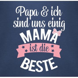 Shirtracer - Baby Bodysuit Long Sleeve Girl Boy - Mama ist die beste I Weltbeste Mutti, 1 Navy Blue