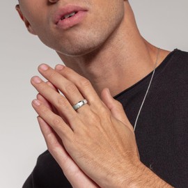 VNOX 6MM Rings for Men Women Stainless Steel Silver Mens Rings Tungsten Mens Wedding Bands Engagement Promise Mens Wedding Ring Birthday Christmas Anniversary Valentine Gifts for Men Boyfriend Husband