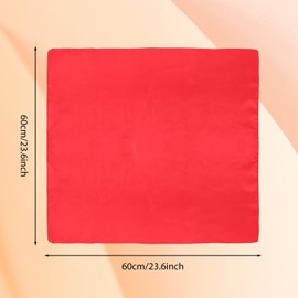 Silk Scarf for Women Scarf Square Neck Scarf Handkerchief Red Bandana for Women Satin Silk Head Scarf Lightweight Hair Scarf Breathable Mime 80s Costume Accessories Multiuse 60x60cm(Red)