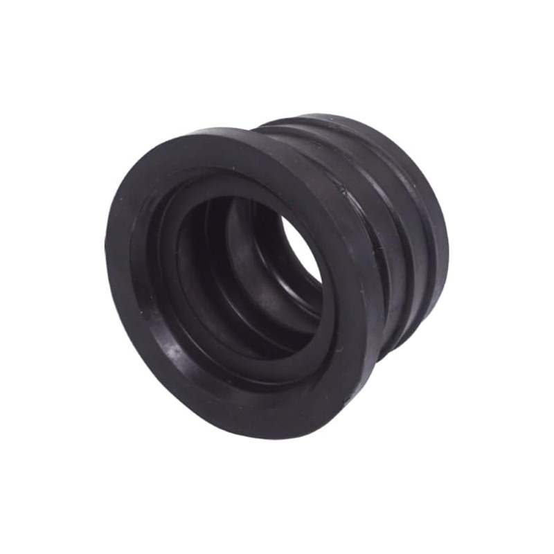 (Pack of 2) Black Rubber Sleeve for Drain Pipe, 1.57"