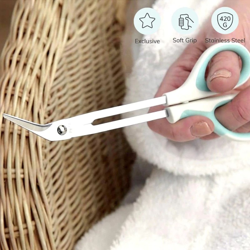 PETA Easi-Grip Long Reach Toe Nail Cutter, Ergonomic Soft-Feel Long