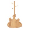 Key Storage Tray Wood Modern Guitar Shaped Base Jewelry Key