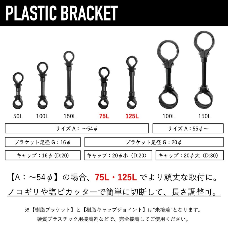 Koei KFBS25B-4315 Anti-Vibration Resin Double Pipe Clamp Bracket Set, 1.0