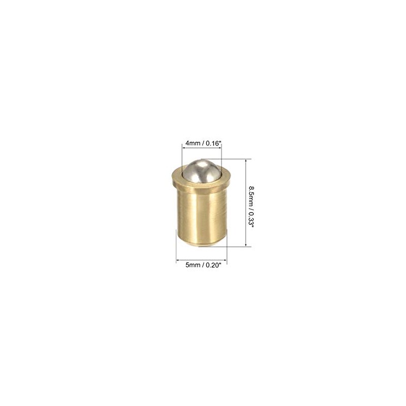 sourcing map Door Cupboard Drawer Brass Ball Catch Lock 5