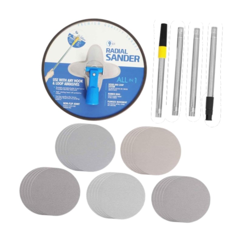 Colcolo Handheld Adjustable Pole Drywall Sander 9inch Round Multifunctional Sturdy