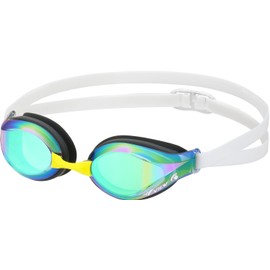 View V260JYSAM SKEM Swimming Goggles, Curved Lens, My First Racing Goggles, Ultimate Low Resistance, Junior Racing Model, Made in Japan, 6 - 12 Years Old, (Color: Smoke Emerald)