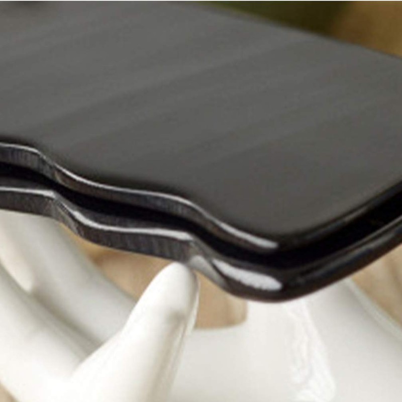 HEALLILY Black Wavy Gua Sha Board Massage Scraper Plates Natural