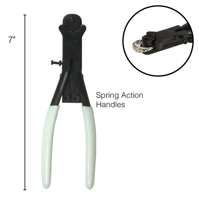 The Beadsmith Wire/Ring Bending Pliers, 7 inches (180mm), White PVC