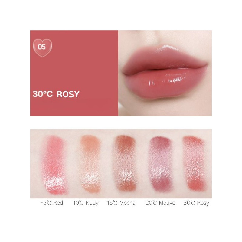 KEYBO Heart Keyring Lip & Cheek 1color, Color:01 -5°C Red