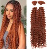 Human Braiding Hair Mixed Synthetic Hair 160g 2Bundles Water Wave Bulk Human Hair for Braiding No Weft Human Hair Extensions for Boho Braids Wet and Wavy Human Braiding Hair 24 inch(350#)