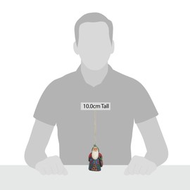 Jim Shore Heartwood Creek Folklore Santa with Bag Stone Resin Hanging Ornament, 4”