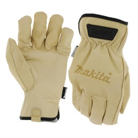 Makita P-84632 Cow Driver Leather Gloves, Size Large