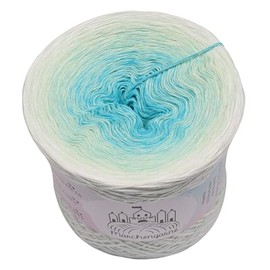 Bobbel Colour Gradient Yarn Wave Rider 400 g - 1520 m White Outer 4 Ply Fairy Tale Yarn Wool