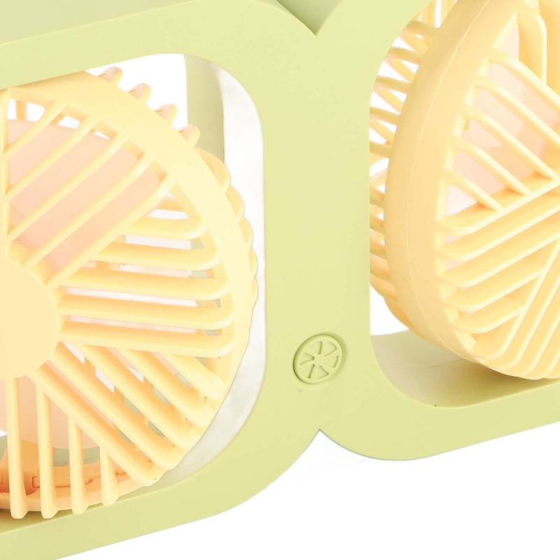 Double Head Desktop Fan 2 Speed Adjustment USB Cooling Fan