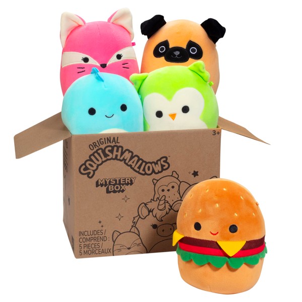 Squishmallows Original Mystery Box 5-Inch Plush 5 Pack - Official