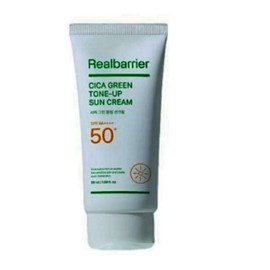 Real Barrier Cica Green Tone-Up Sunscreen SPF 50+ PA++++ 50ml Korean K-Beauty Skincare School Military Dormitory Airport Departure / 리얼베리어 시카 그린 톤업 선크림 SPF 50+ PA++++ 50m 한국K뷰티 스킨케어 학교 군대 기숙사 공항 출국