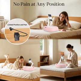 FiKavi FiKavi Tablet Pillow Stand for Kindle Reading in Bed, Soft Lap Holder for Phone with Snack Bowl, Hands Free Reading Accessories Compatible with Kindle Kobo iPad iPhone