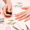 12 Pcs Diamonds Gun Nail Charms, MIKIMIQI Alloy Gun Nail