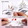 Dochais Temporary Tattoos Crystal Tears Gemstone for Festival Rhinestone Decorations