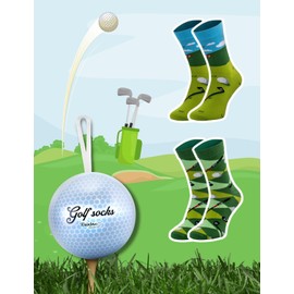 Rainbow Socks Golf Socks in Ball - Golf Ball with Golf Socks Inside - A Gift for Fans of Golf, Renowned Sports, Elegance and Class - 2 Pairs, Golf Socks Ball 36-40