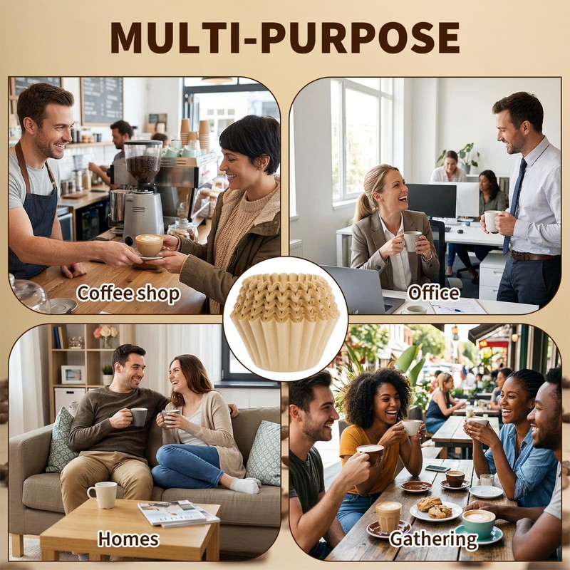 Extra Large Coffee Filters Compatible with Breville, Disposable Coffee Filter