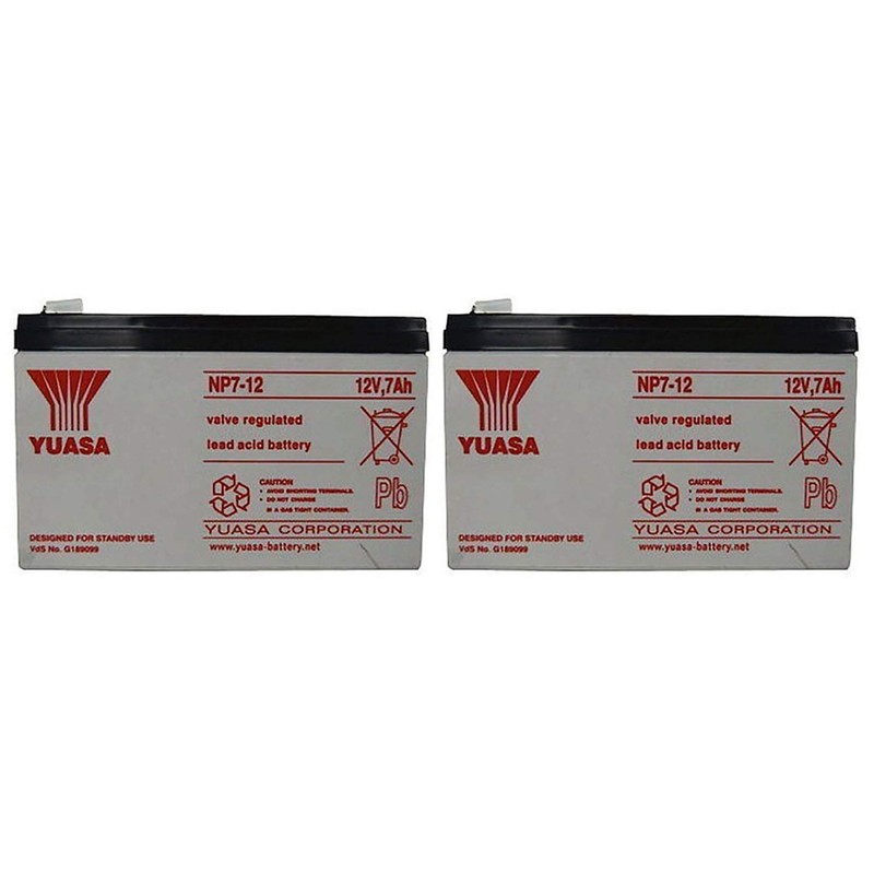 Yuasa NP7-12 12V 7AH Battery (2 Pack)
