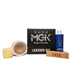 Shoe MGK Leather Care Kit - Conditioner Cream, Shoe Cleaner, Shoe Brush, Shoe Shine Sponge