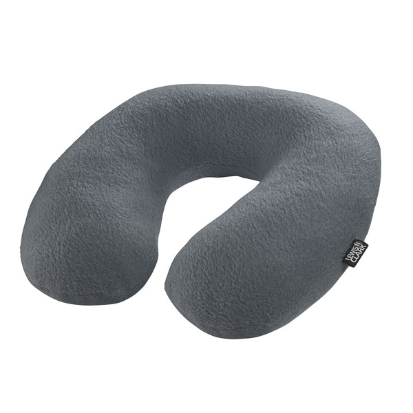 Lewis N. Clark Comfort Neck Travel Pillow: Airplane Pillow and Cervical Neck Pillow for Kids + Adults, Contour Pillow with Neck Support - Gray