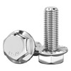 cSeao M6-1.0 x 16mm Flanged Hex Head Bolts Flange Hexagon