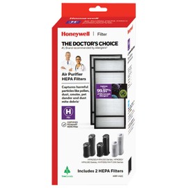Honeywell HRF-H2C True HEPA Replacement Filter (H) for Air Purifiers, Pack of 2 Filters (H)