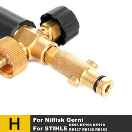 Snow Foam Lance for Nilfisk Core Compact Excellent and Premium Series Pressure Washer, Upgraded Foam Sprayer Snow Foam Bottle Cannon with Adjustable Soap Dispenser Nozzle for Car Washing