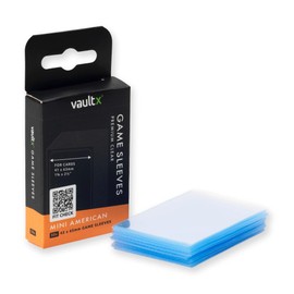 Vault X Mini American Board Game Sleeves for Cards of 41x63mm Protect, Preserve with Non-PVC Anti-Static Fitted Sheath (50pcs)