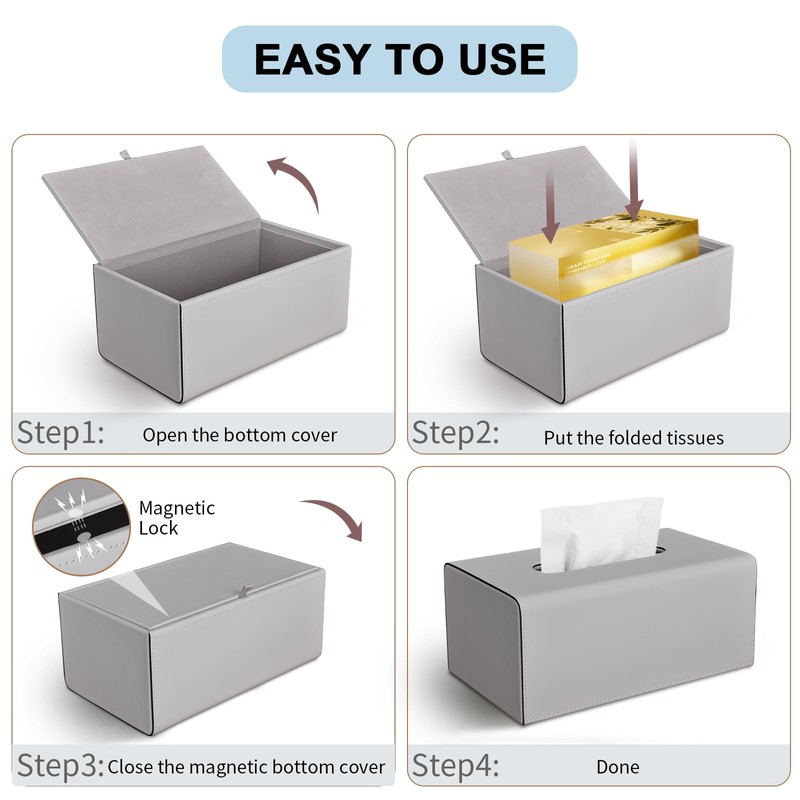 KINGFOM PU Leather Cosmetic Tissue Box Tissue Box Tissue Box