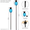 Sunnydaze Tropical Pineapple 3-in-1 Blue Glass Outdoor Torches - 23-