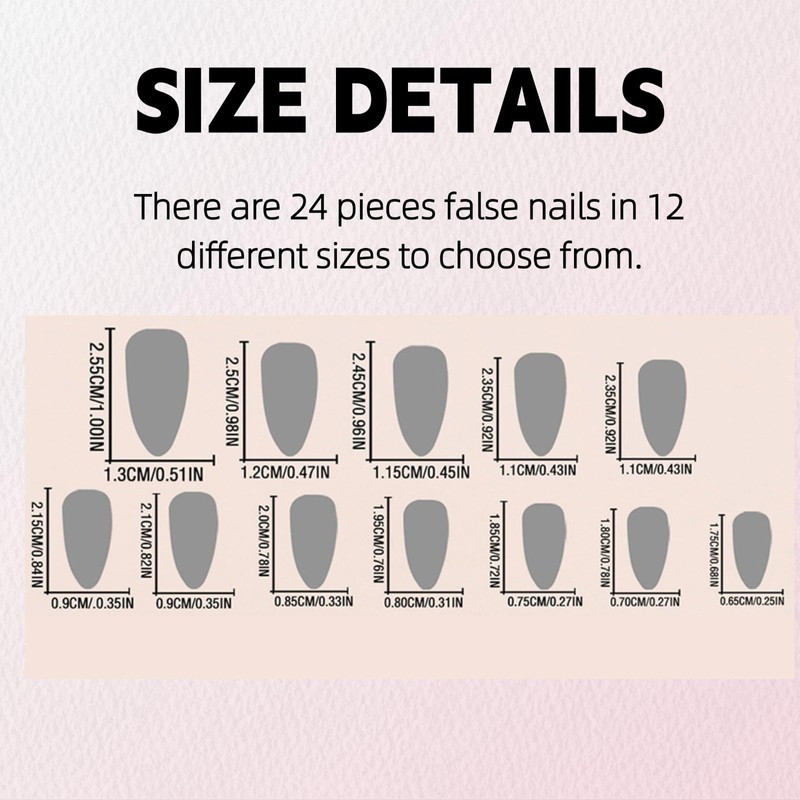 Press on Nails Almond - Pink Aurora French Tip False