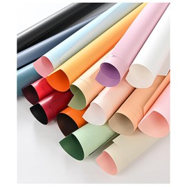 LORJE 20 Sheets of 56CM*56CM Cream yellow Waterproof Floral Wrapping Paper, Perfect for Multiple Occasions