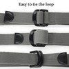 Bluecton Belt Men Plus Size Canvas Double D Ring Buckle