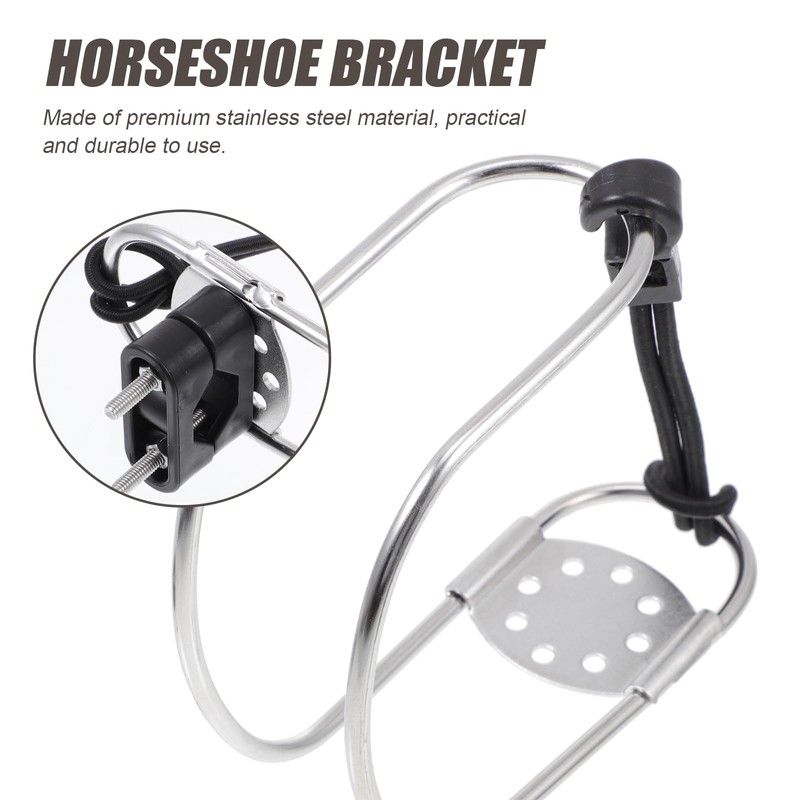 ifundom Stainless Steel Ring Holder Yacht Lifebuoy Holder Boat Lifebuoy