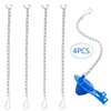 Stainless Flapper Replacement Adjustable-Flappers, Toilet Handle Chain Replacement Fits Most