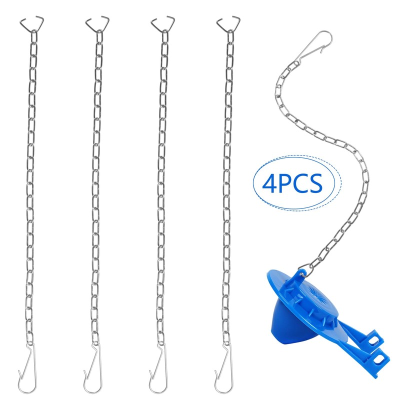 Stainless Flapper Replacement Adjustable-Flappers, Toilet Handle Chain Replacement Fits Most