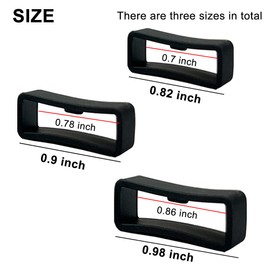 WAURCSY 12 Pcs Watch Band Keepers, 18mm/20mm/22mm Silicone Watch Strap Holder Loop Watch Band Fastener Rings for Smart Sport Watches Rubber Replacement Watch Band Strap Loops