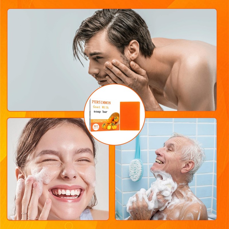 Persimmon Soap Natural Handmade Anti-Odor Persimmon Body Wash Antibacterial Soap