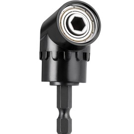 GUYISTE 1 piece 105° angle holder, angle wrench attachment adapter, 1/4 inch hexagonal handle, multi-function angle drill, Cr-V black.