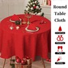 Red Round Tablecloth 70" (Seat 4-6), Reusable Table Cloth for